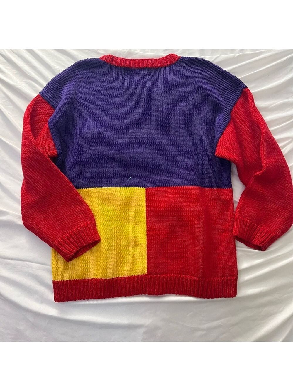 RARE Vtg 80s 3D Tennis Novelty Knit Sweater Handmade M - Picture 4 of 12